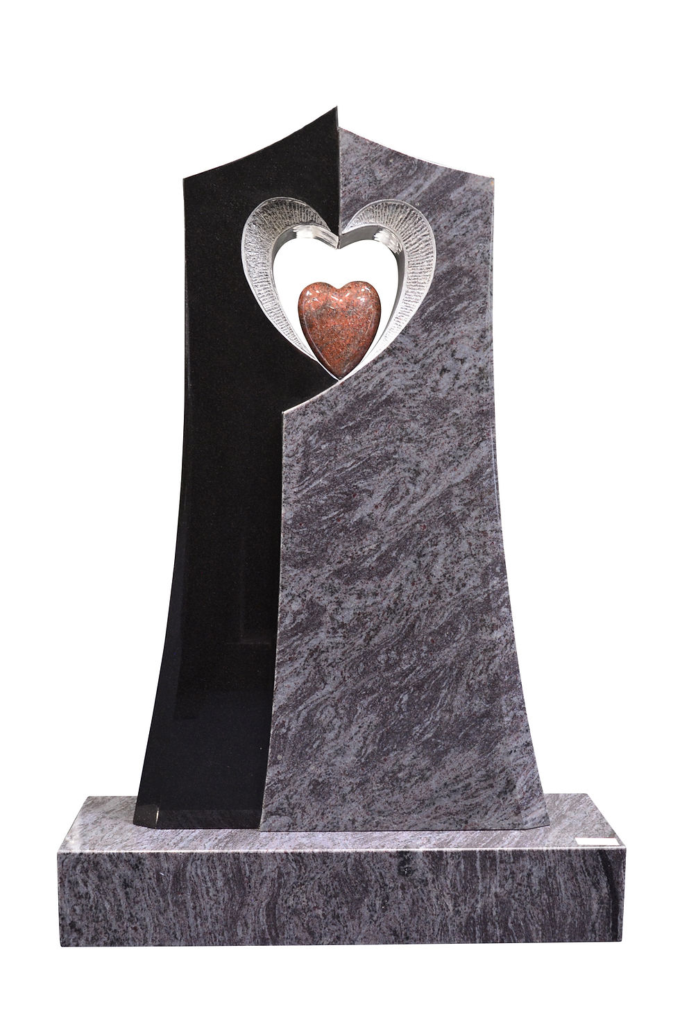 Grabstein mit Doppelherz