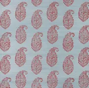Kashmir Paisley - Sky Red