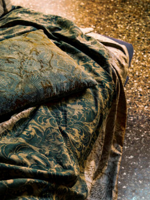 Fortuny fabric in situ in a MOTIVO Ascraft project