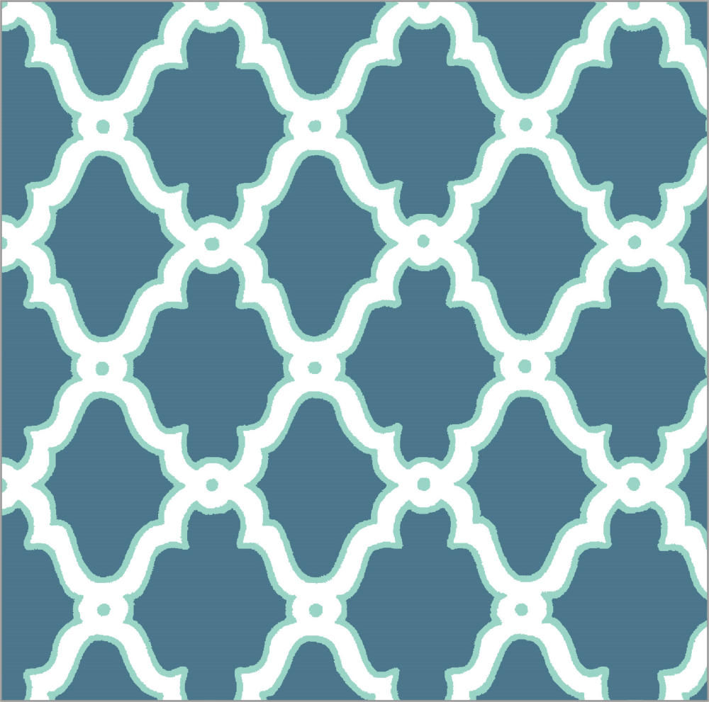 Ferran Textiles Wallpaper Lattice Indigo