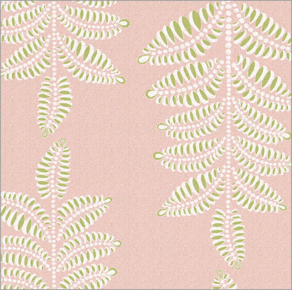 Ferran Textiles Wallpaper Chiswick Fern Peony