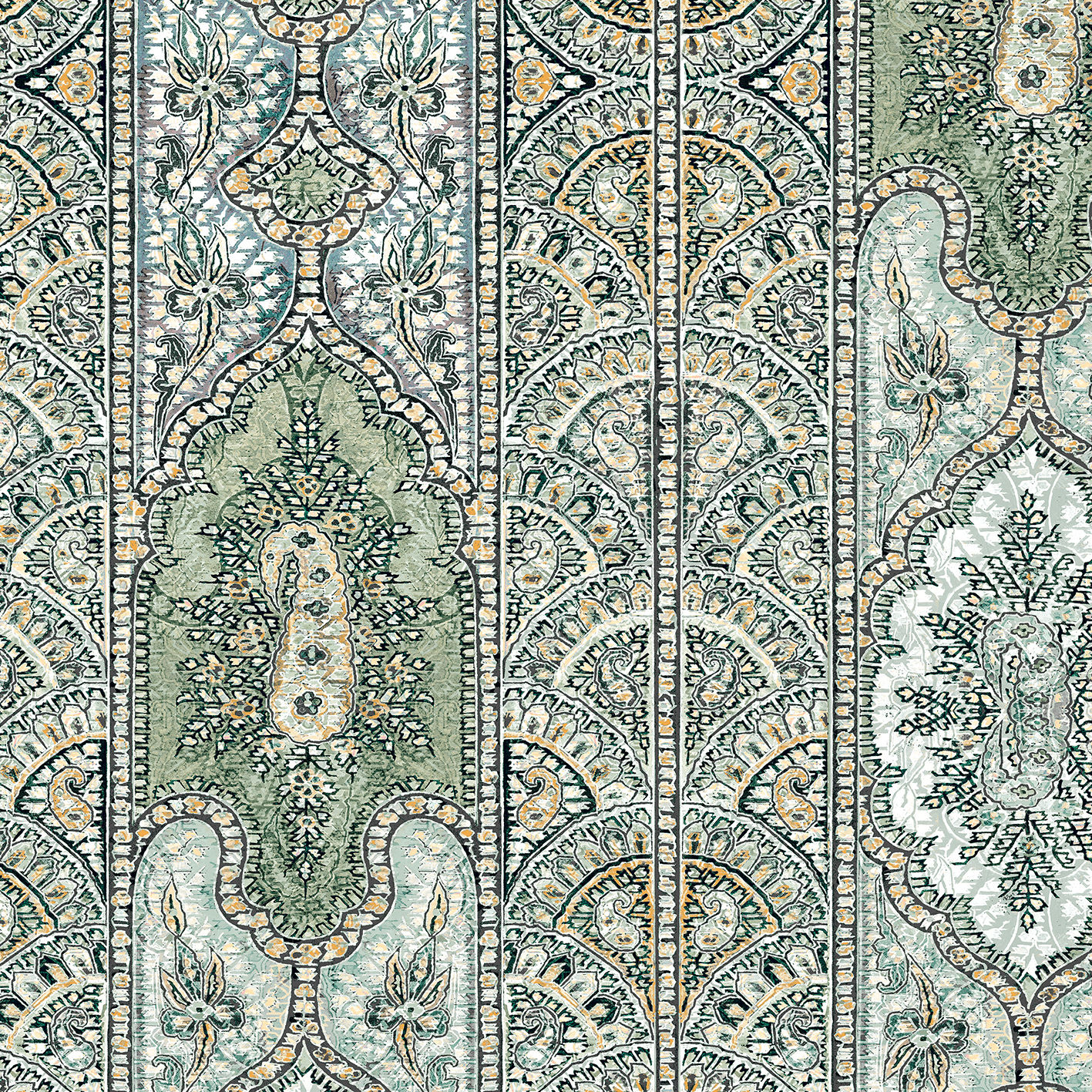 Stoke Lane Pimlico Paisley Antique Green
