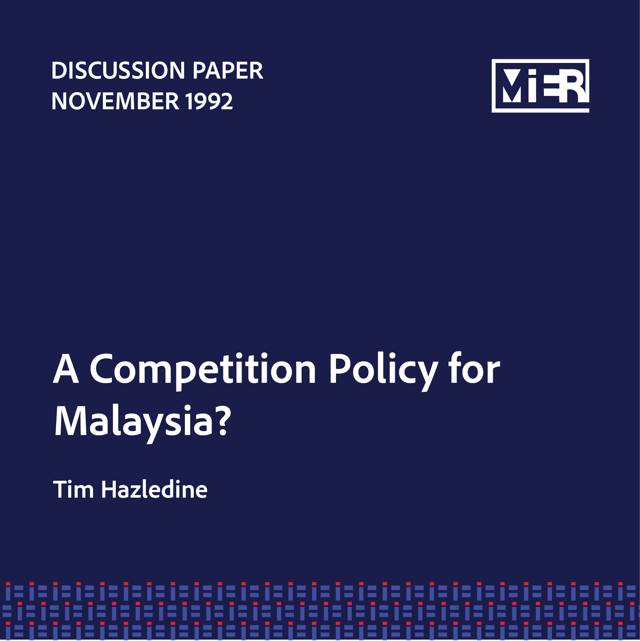 A Competition Policy for Malaysia?