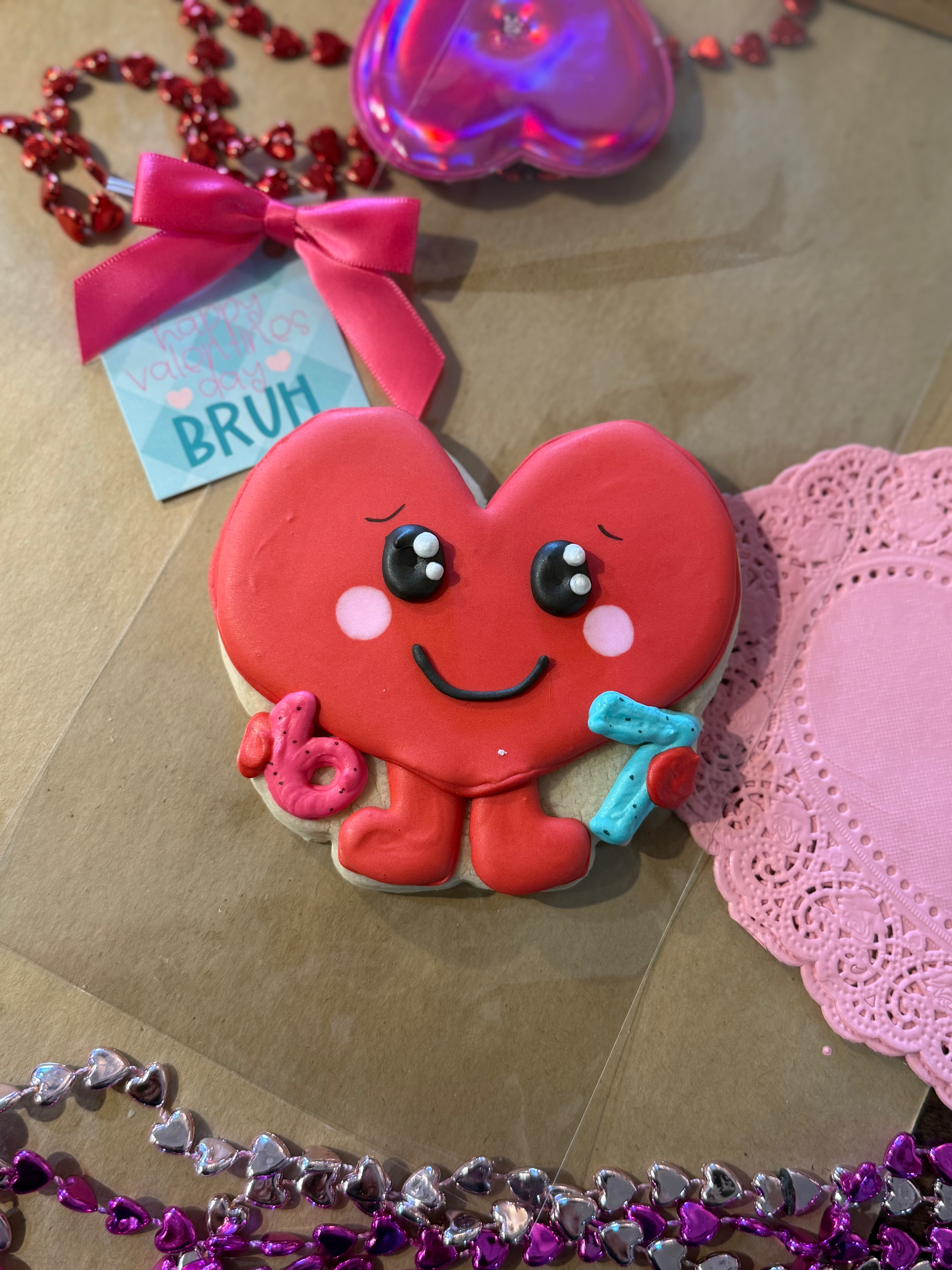Valentine BRUH cookie