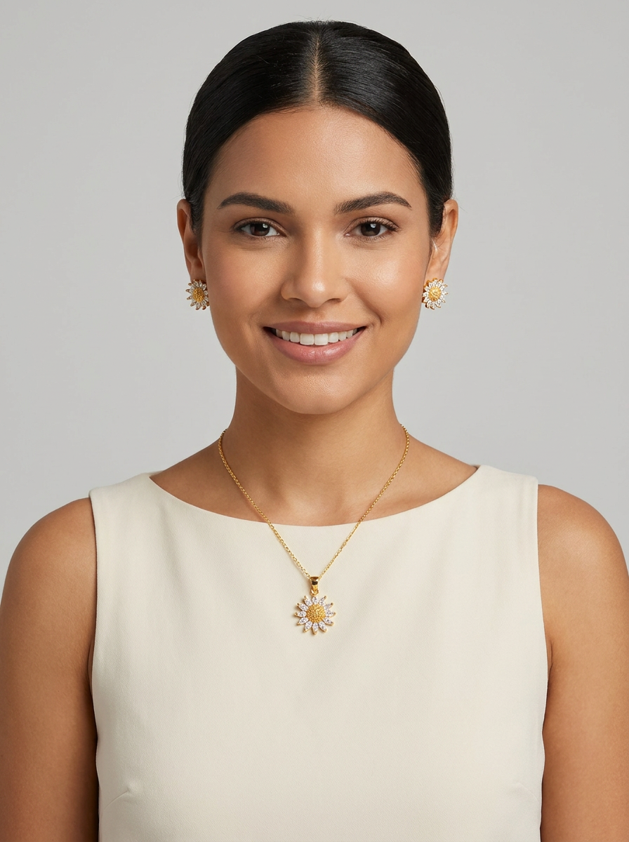 Golden Sunflower Radiance Jewelry Set