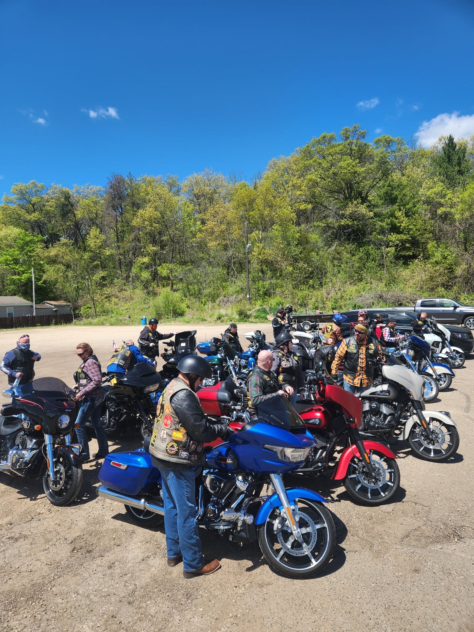 Chapter 48-7 members at an event or group ride