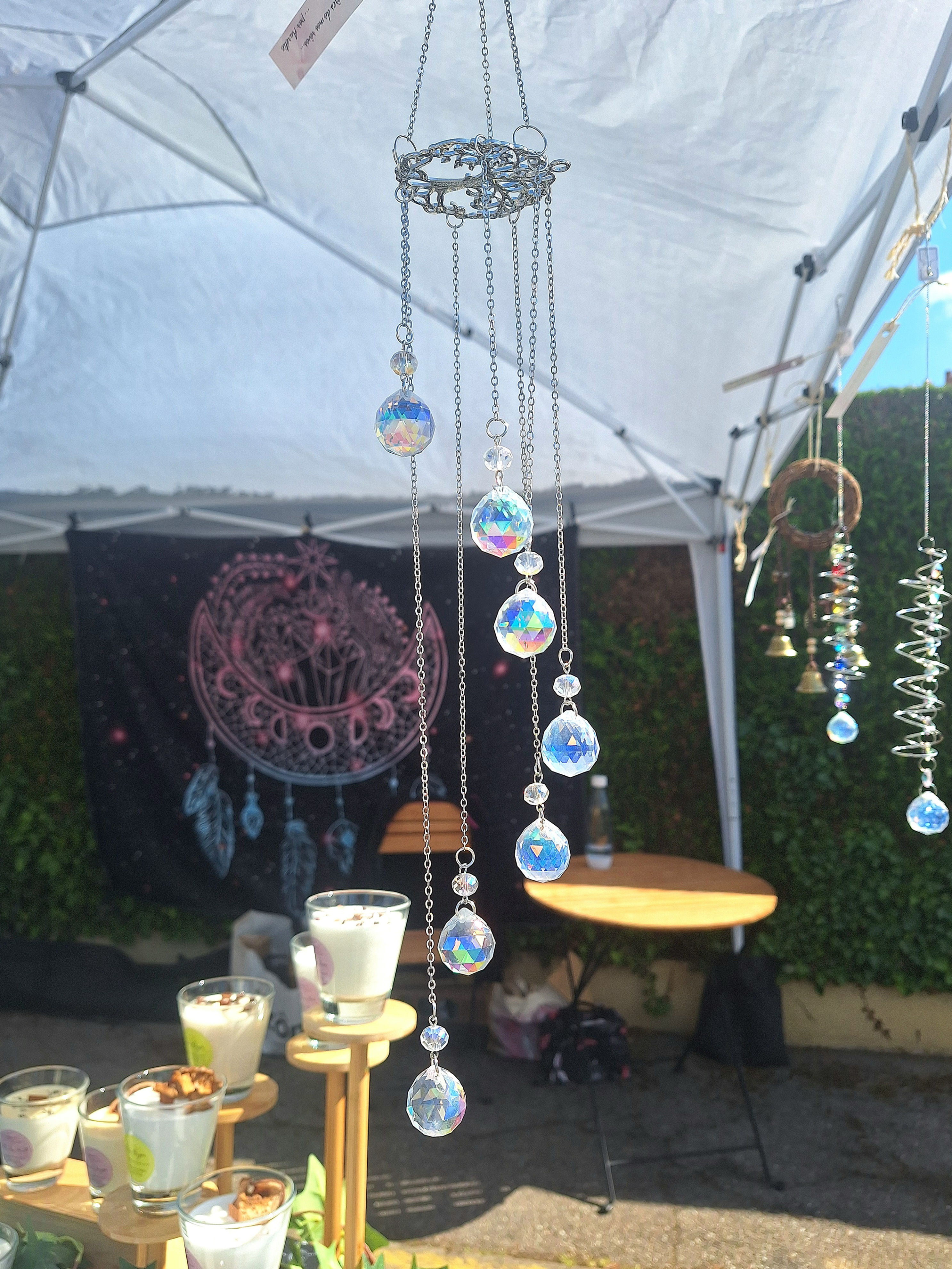 Attrape-Soleil Arbre de vie & Perles Blanches -"Lumière Originelle"