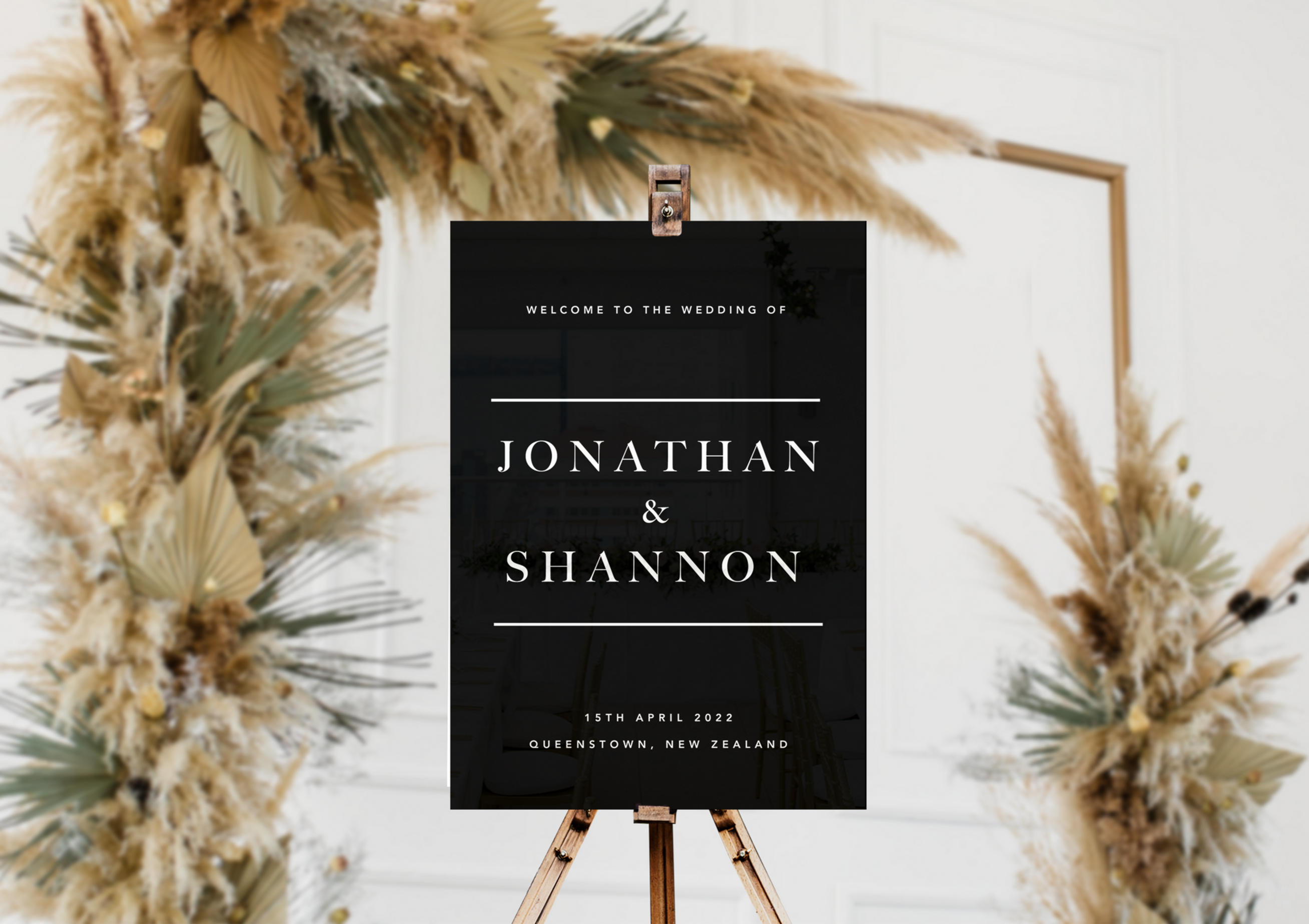 CLASSIC ONYX WEDDING SIGN