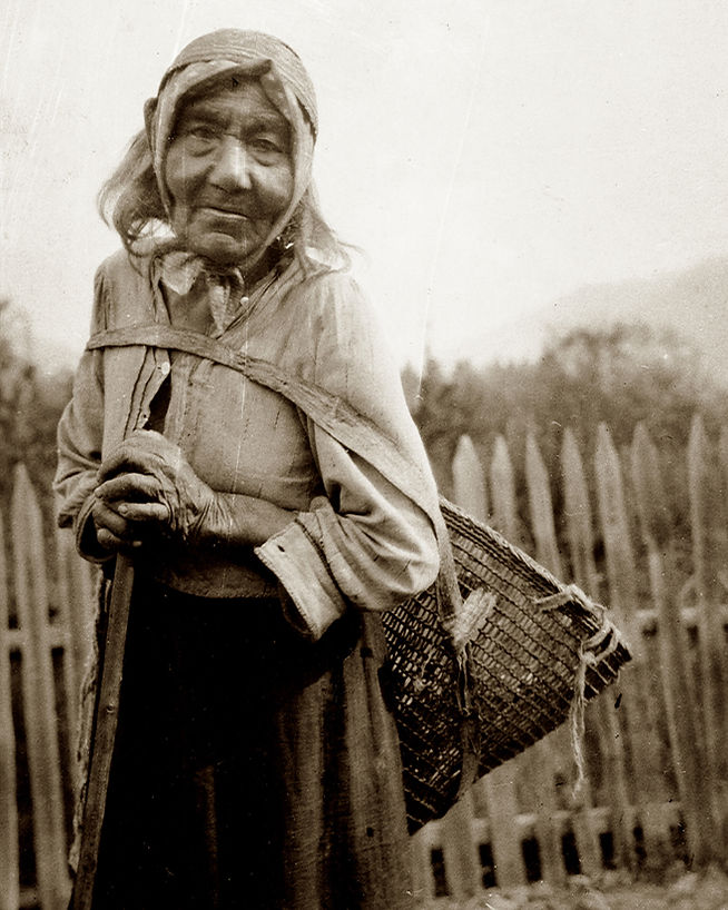 karuk woman with burden basket2 - nichol