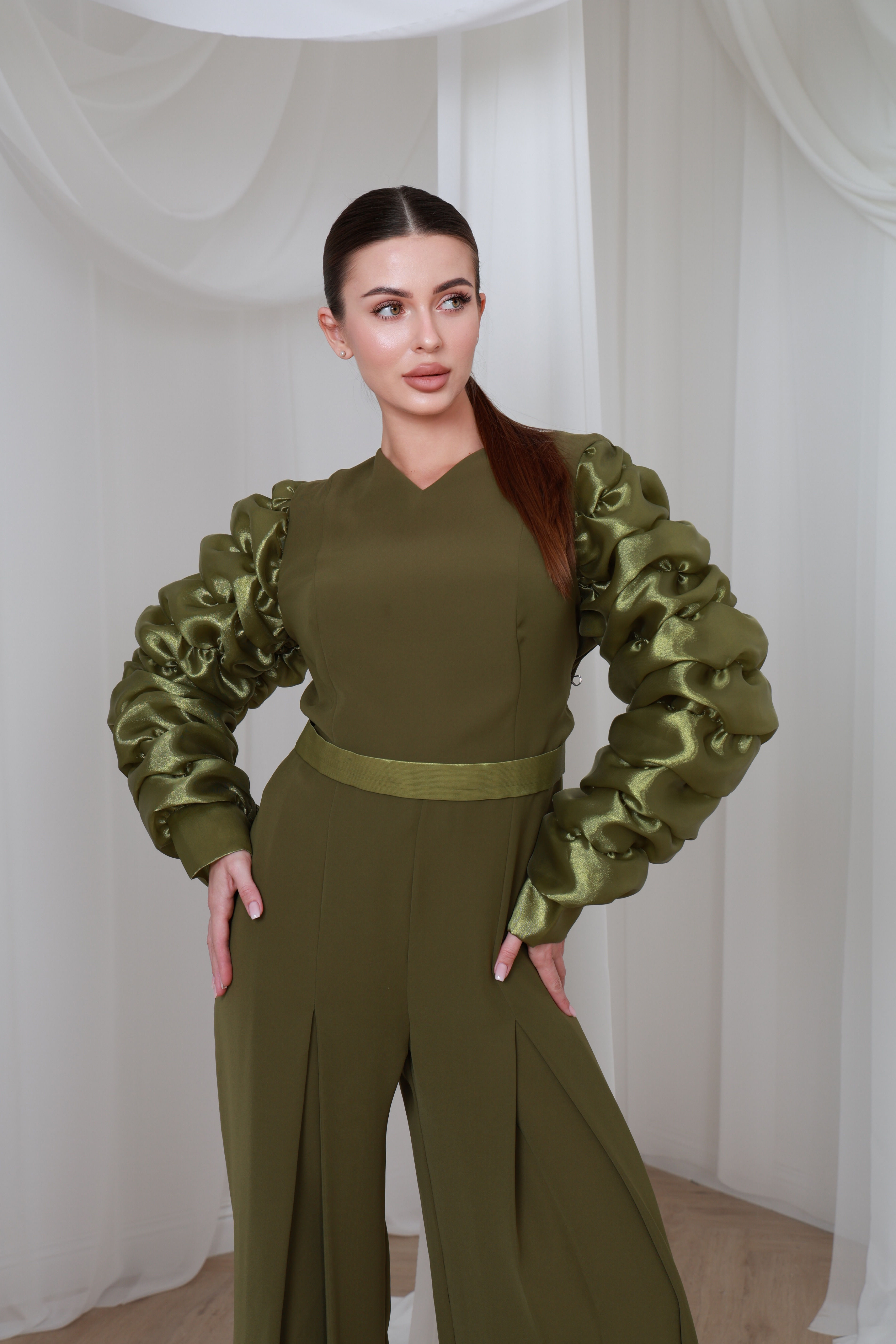 Dina Hady - Forest Green Diva Jumpsuit