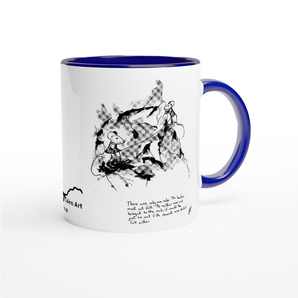 Thumbnail: Mousetaineer White 11oz Ceramic Mug with Color Inside