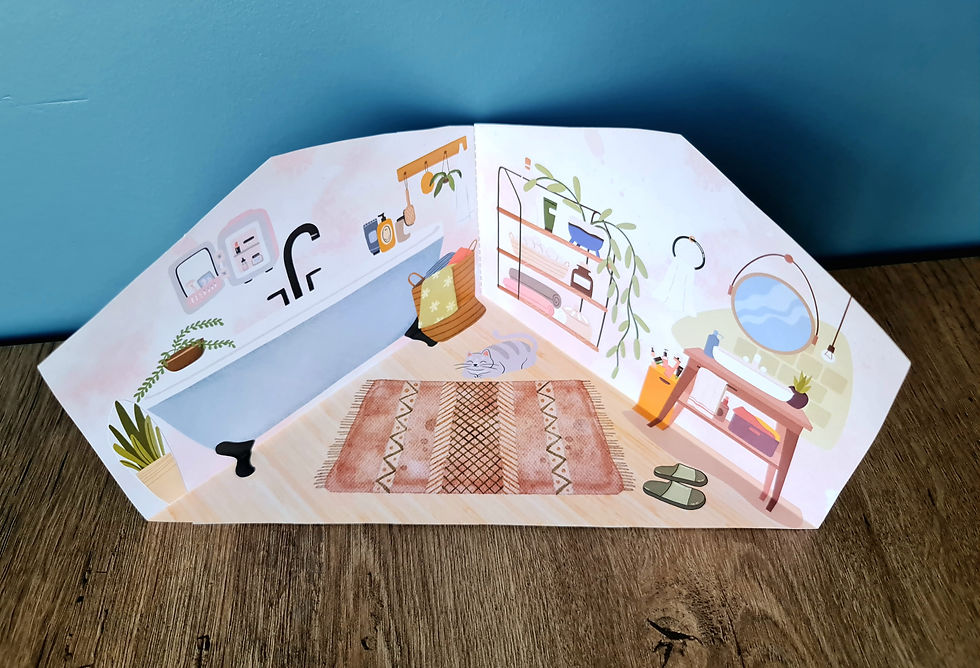 Thumbnail: Kid Paper Craft DIY Miniature Doll House, Cut and Glue, Preschool Montessori Act