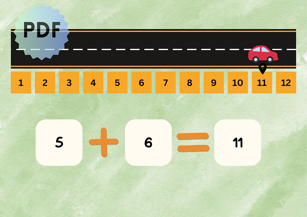 Thumbnail: Counting Quiet Book Page, Tracing Number, Educational Print, Waldorf Preschoo