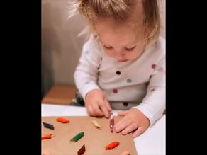 Montessori Color Matching Activity, Cotton Buds Craft for Toddler Kids