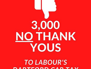 Shaun Bailey joins 3,000 Dartford residents to say, ‘No to Labour’s Dartford Car Tax’.