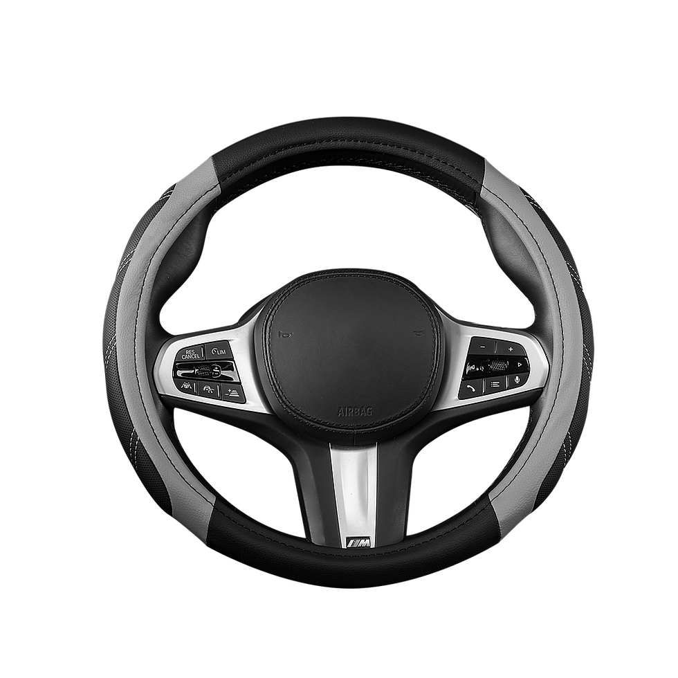 Thumbnail: Car Steering Wheel Cover 14-15 Inch Universal Sport Leather All Purpose Upholste