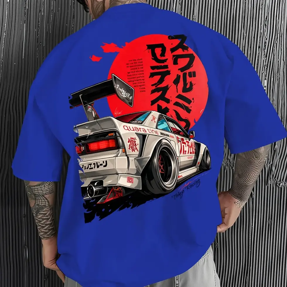 Thumbnail: Men's JDM Racing Car Graphic Tee 