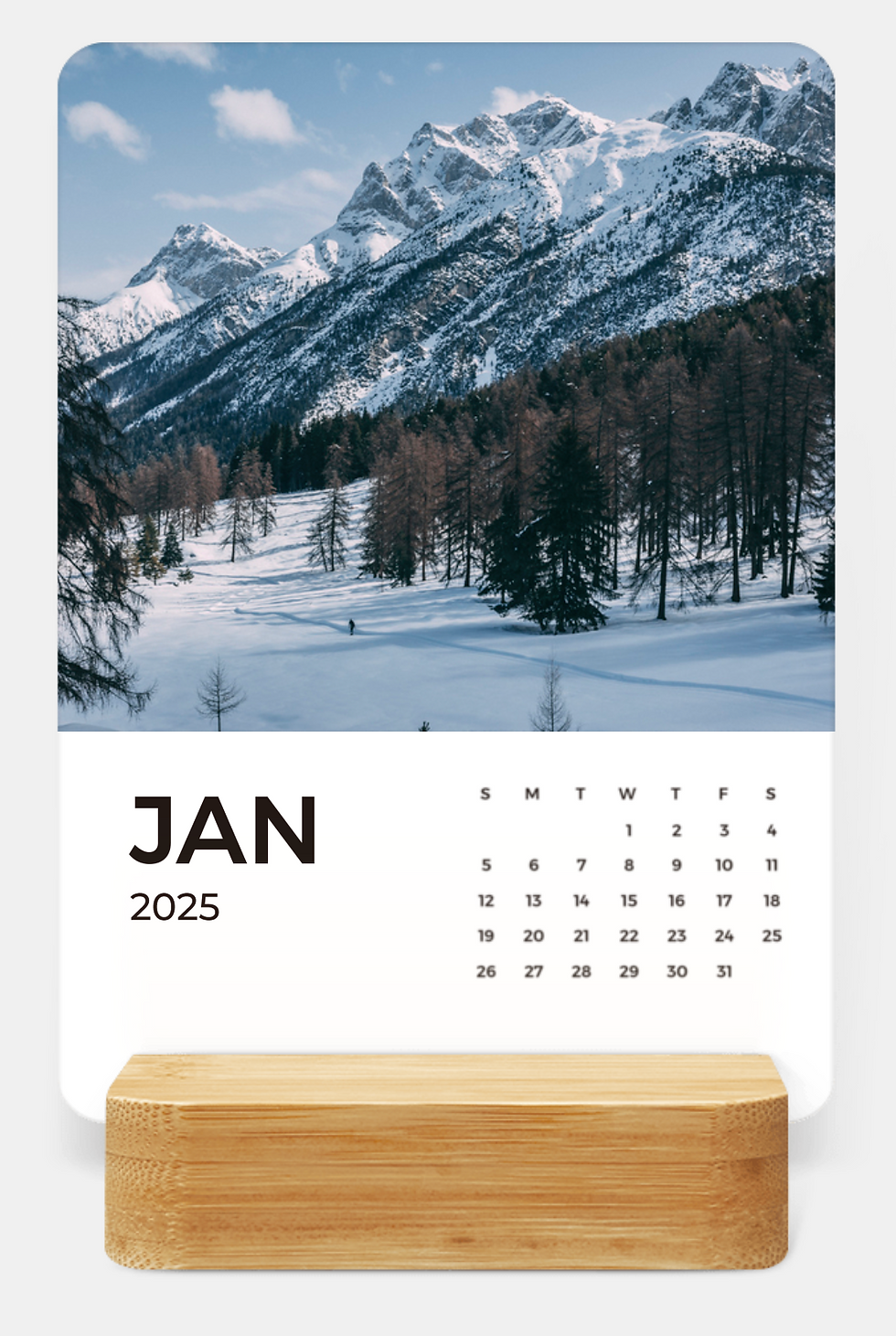 Seasons desk calendar minimalist style