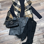 Shirt, shorts, and a purse