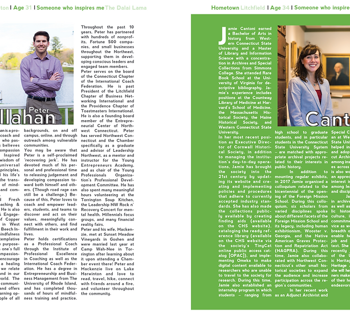 Peter Callahan and J. Cantoni, leaders under 40
