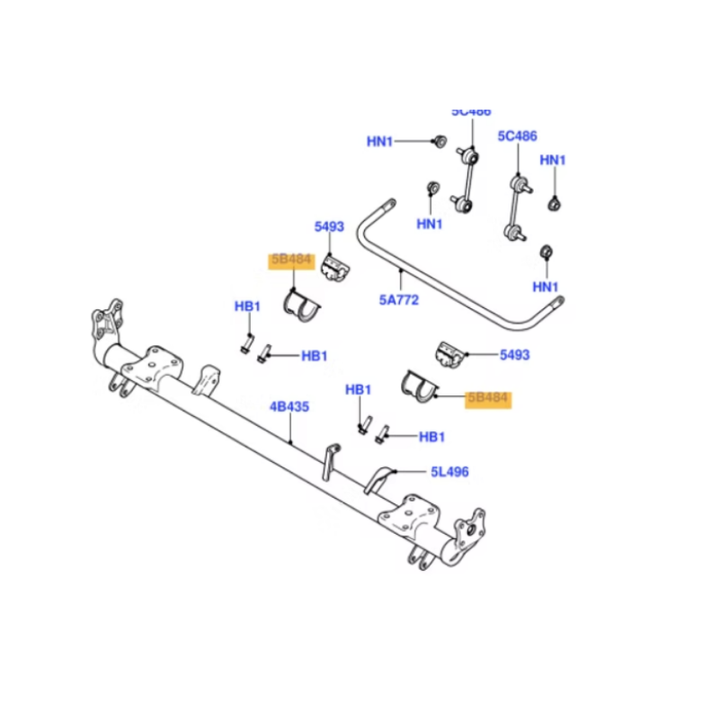 Anti Roll Bar Bush Kit 9 - Ford Transit connect 2006-2014 4379900 / 4419557