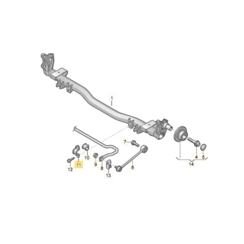 Anti Roll Bar Bush Kit 19mm - Volkswagen Caddy 2004 onwards 2k0511413D