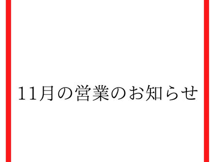 11月の予定