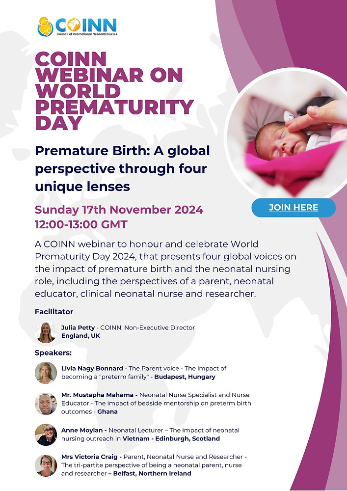 Join COINN on World Prematurity Day for a Global Webinar on Premature Birth