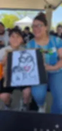 Casa Party Entertainment live caricature artist drawing couple portrait in Pearland