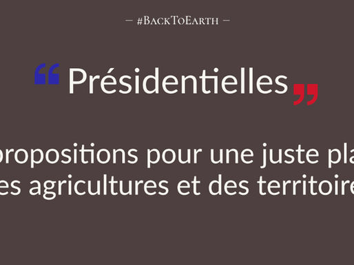 Présidentielles - 9 propositions pour une juste place des agricultures et des territoires