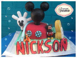 Torta de la casa de Mickey Mouse