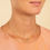 Miniature : Collier fin et doré avec perles de quartz vert d’eau, bijou frais et naturel.