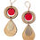 Miniature : boucles d'oreilles ethnique rouge