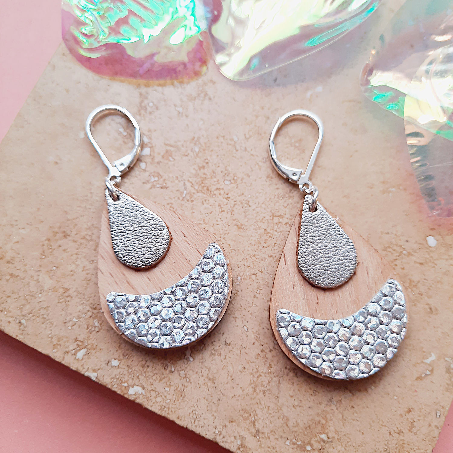 Boucles d’oreilles créateur ARTY Glacial fabriquées à Paris