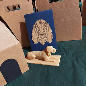 Our bloodhound soap set made for a special order.