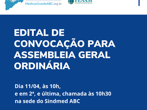EDITAL DE CONVOCAÇÃO PARA ASSEMBLEIA GERAL ORDINÁRIA
