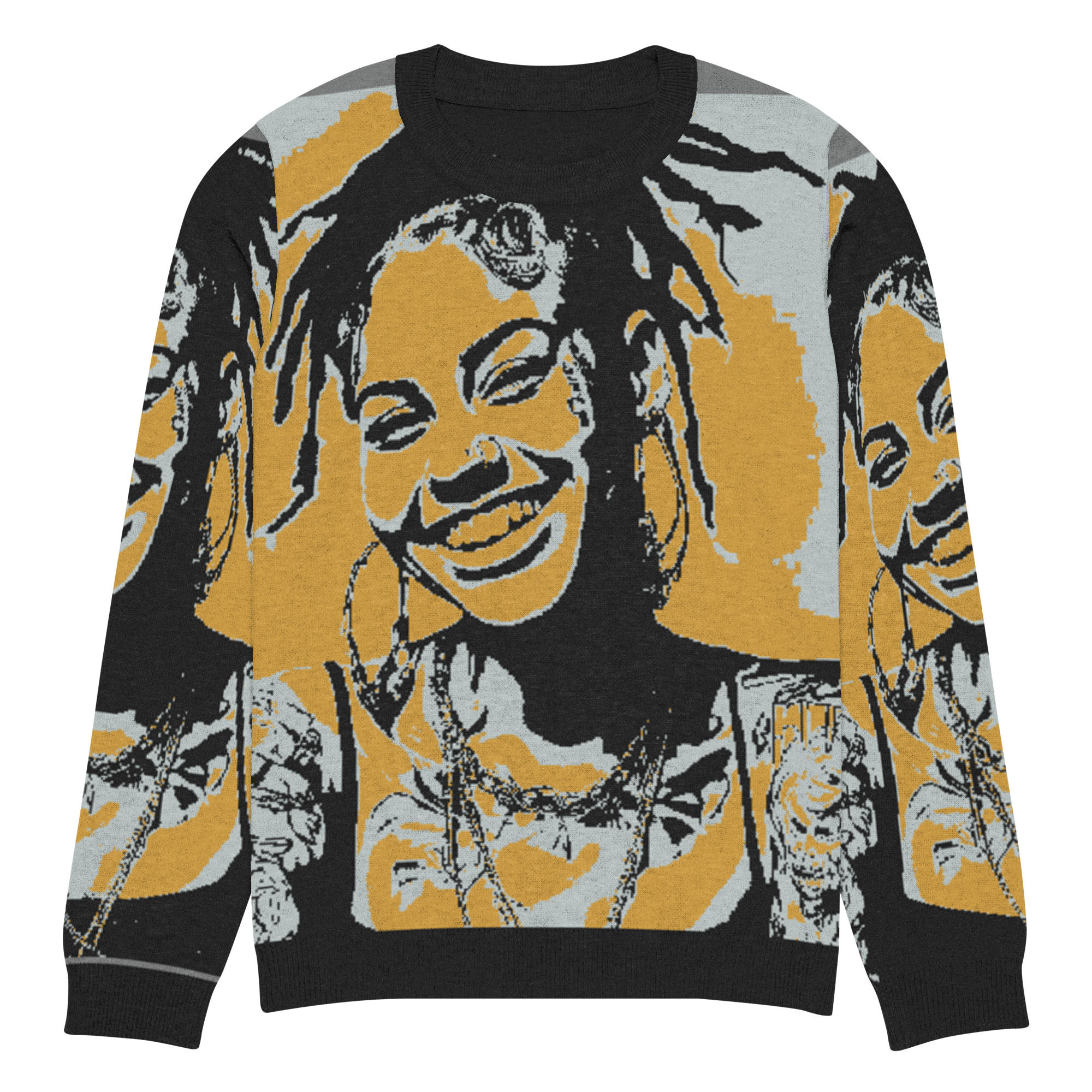 Knitted crew neck sweater