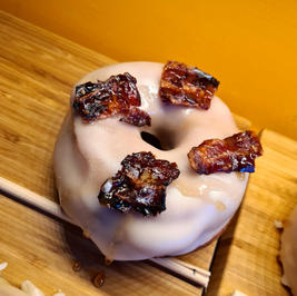 Bacon maple doughnut