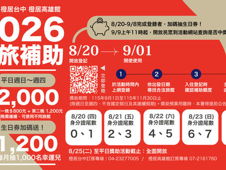 2026國旅補助開跑囉!限定電話及官方LINE預定