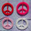 Thumbnail: Plur Peace Sign Necklace - Hippie Boho Fashion - Perler Bead