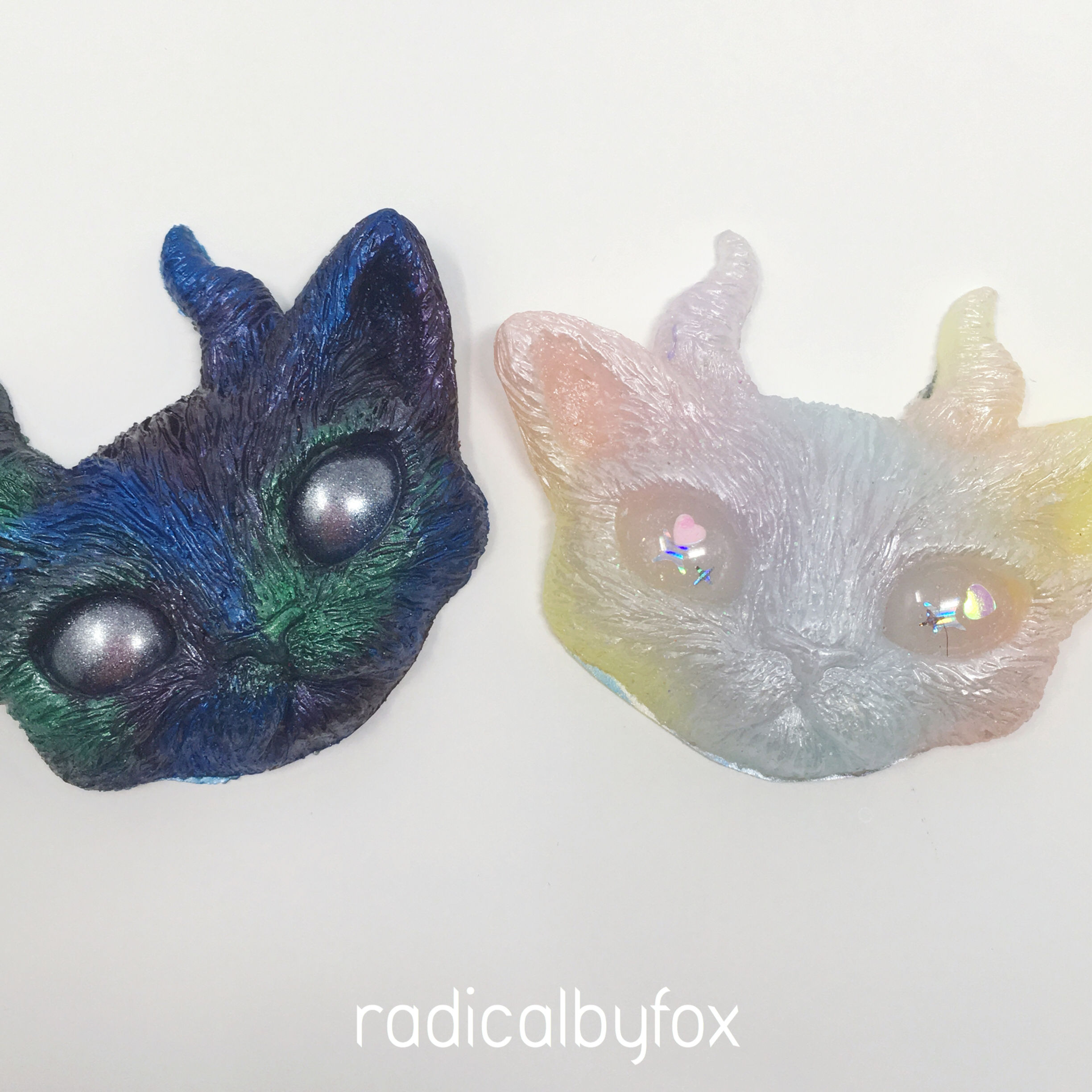 Custom Faun / Devil Kitty Head, Jewelry & Decoden Crafting, Wiccan, Nature Witch