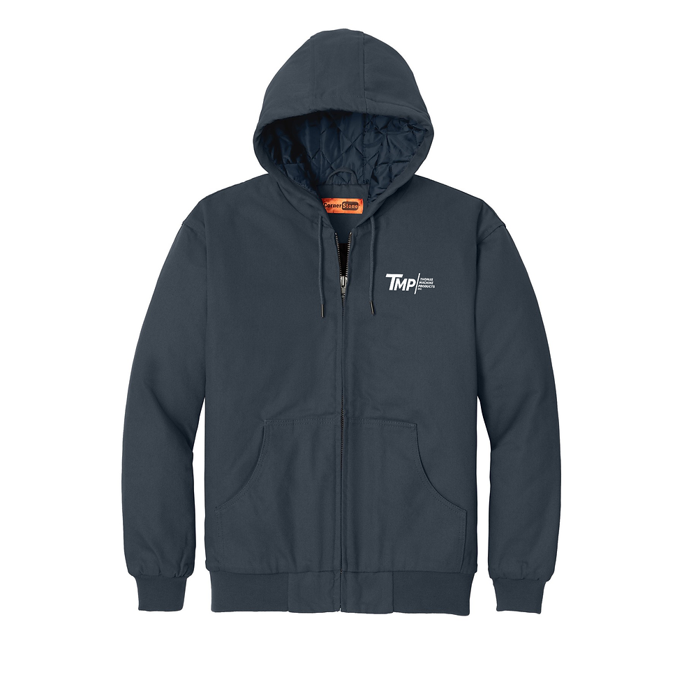 Thumbnail: TMP Logo Duck Cloth Hooded Work Jacket