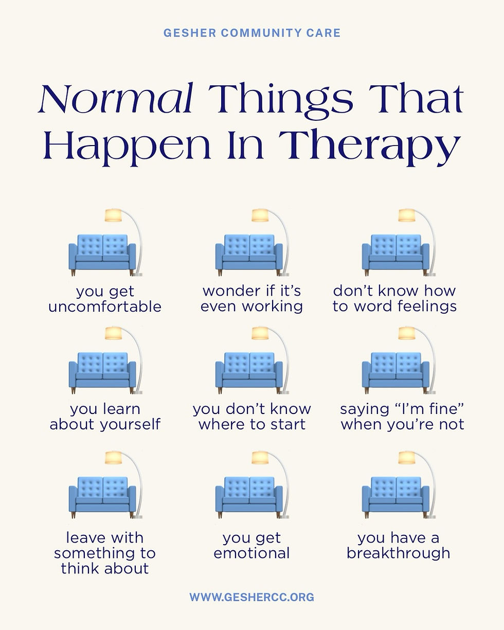 normal things that happen in therapy