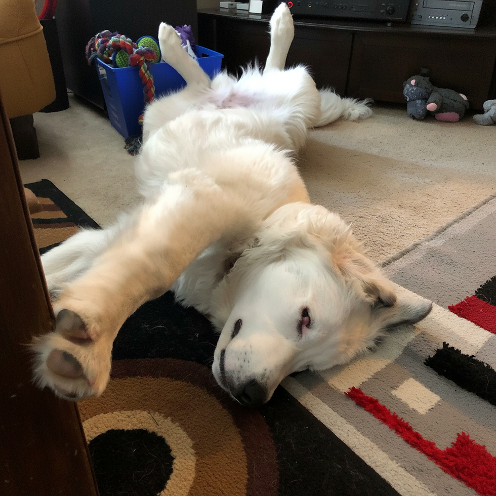 max is having a nap