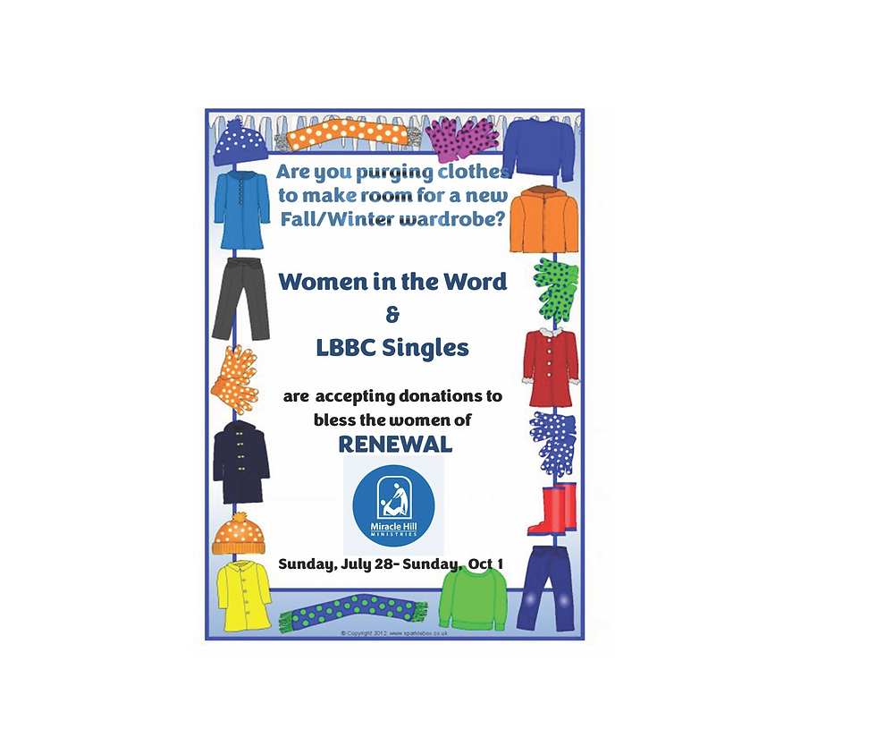 WITW and LBBC Singles Clothing Drive