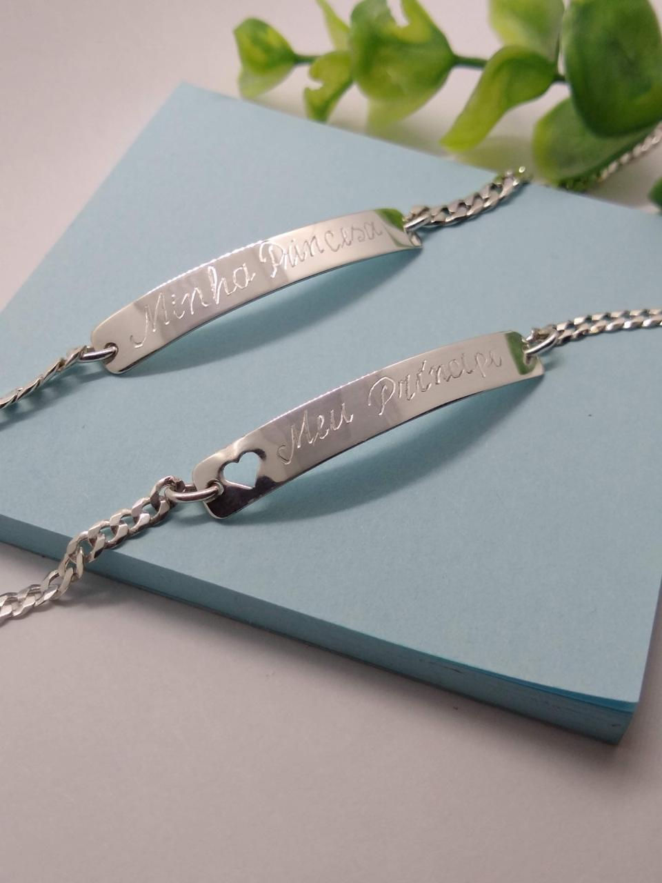 Miniatura: Pulseira em Prata de Casal