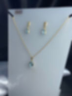 Miniatura: Conjunto em Prata Gold com Topazio Azul