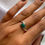 Miniatura: Anel em prata com Crisoprásio