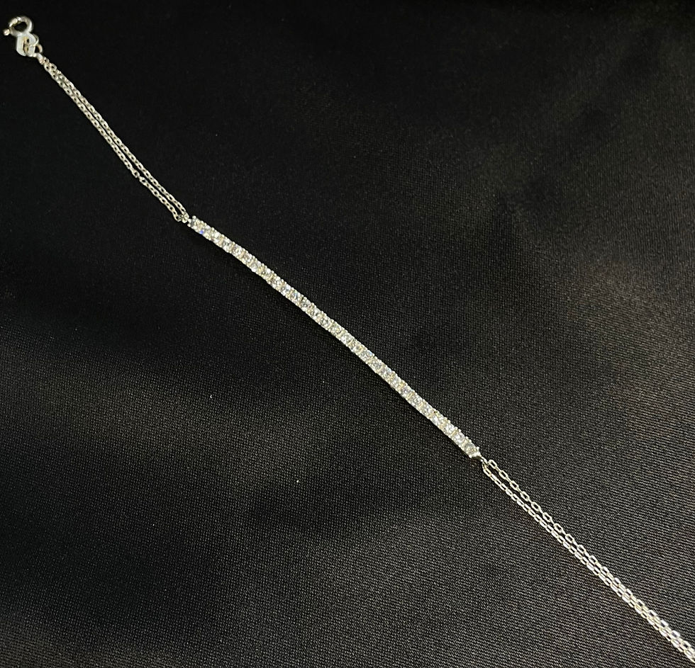Miniatura: Pulseira em prata com Zirconias