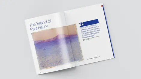 a book is open to a page titled the ireland of paul henry